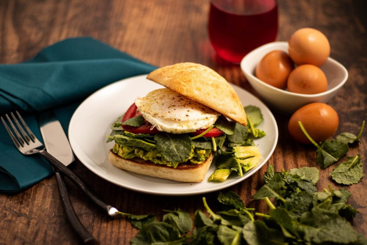 Easy, Egg & Avocado Breakfast Sandwich - A Dash of Macros