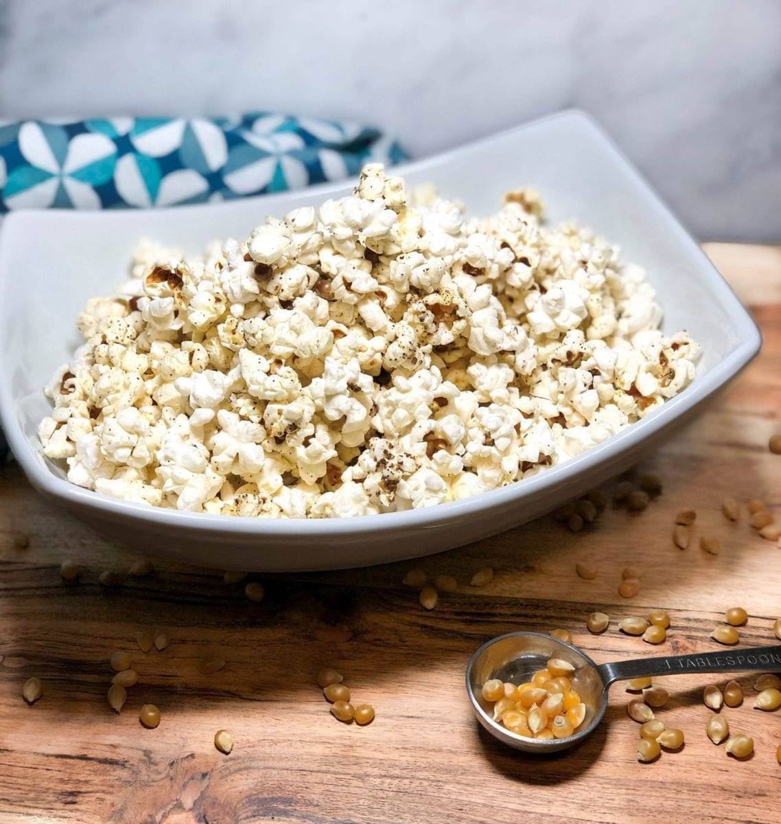 Simple Seasoned Popcorn A Dash of Macros