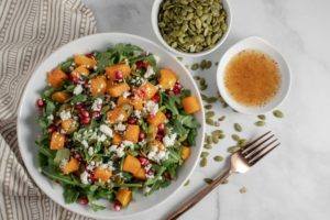 roasted butternut squash salad meal planning counting macros meal prep