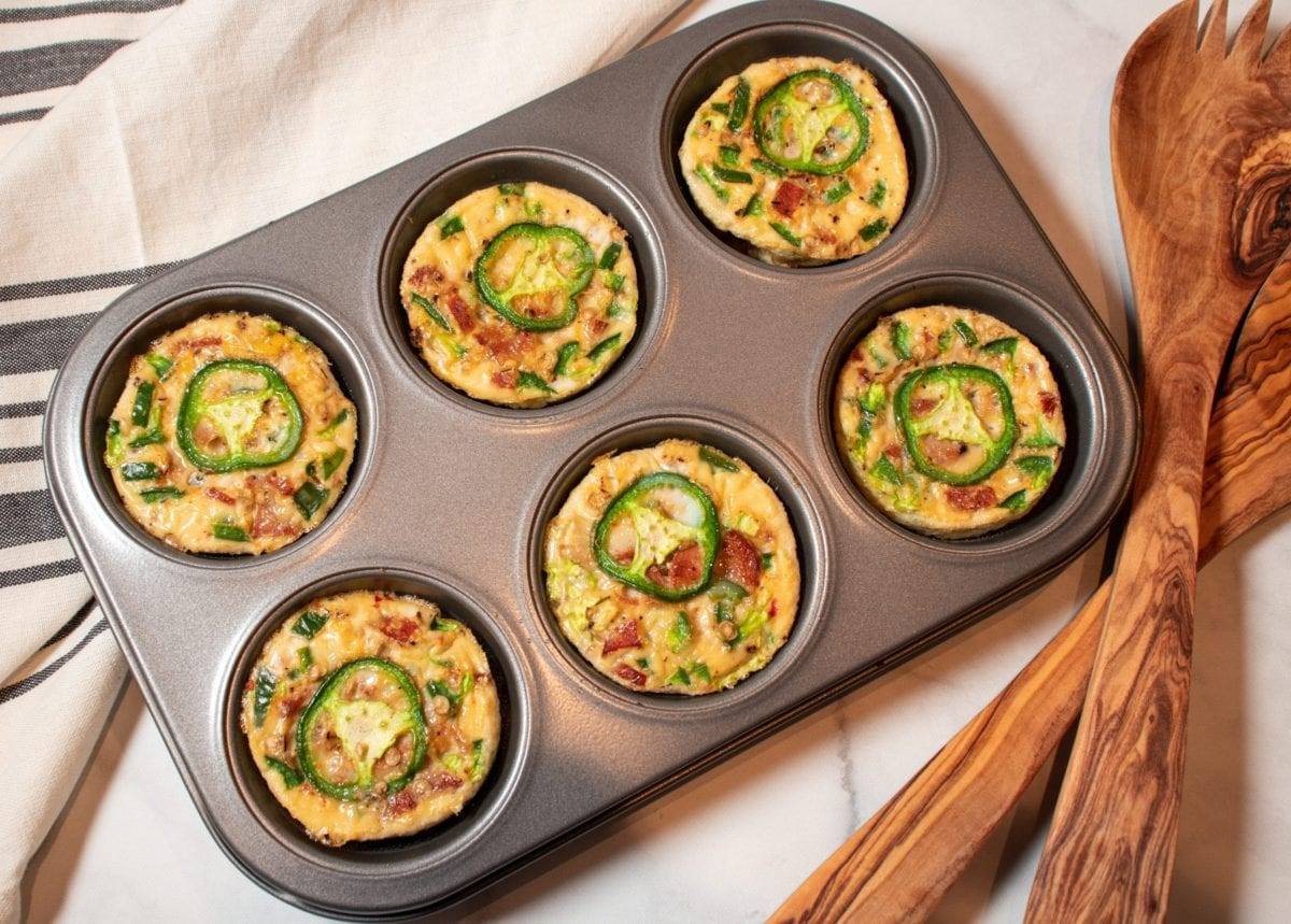 Grab and Go Chicken Sausage Egg Bites - Recipes A Dash of Macros