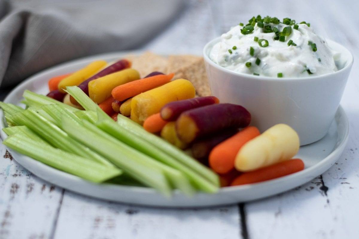 Yogurt Chive and Garlic Dip Perfect Snacking A Dash of Macros