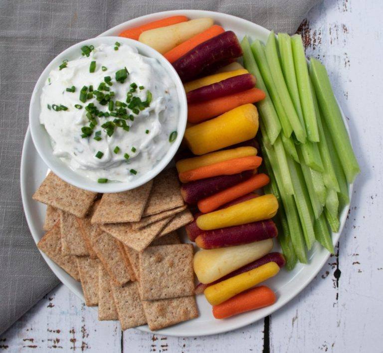 Yogurt Chive and Garlic Dip Perfect Snacking A Dash of Macros
