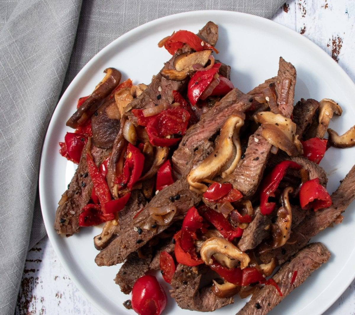 Mushroom and Cherry Pepper Steak