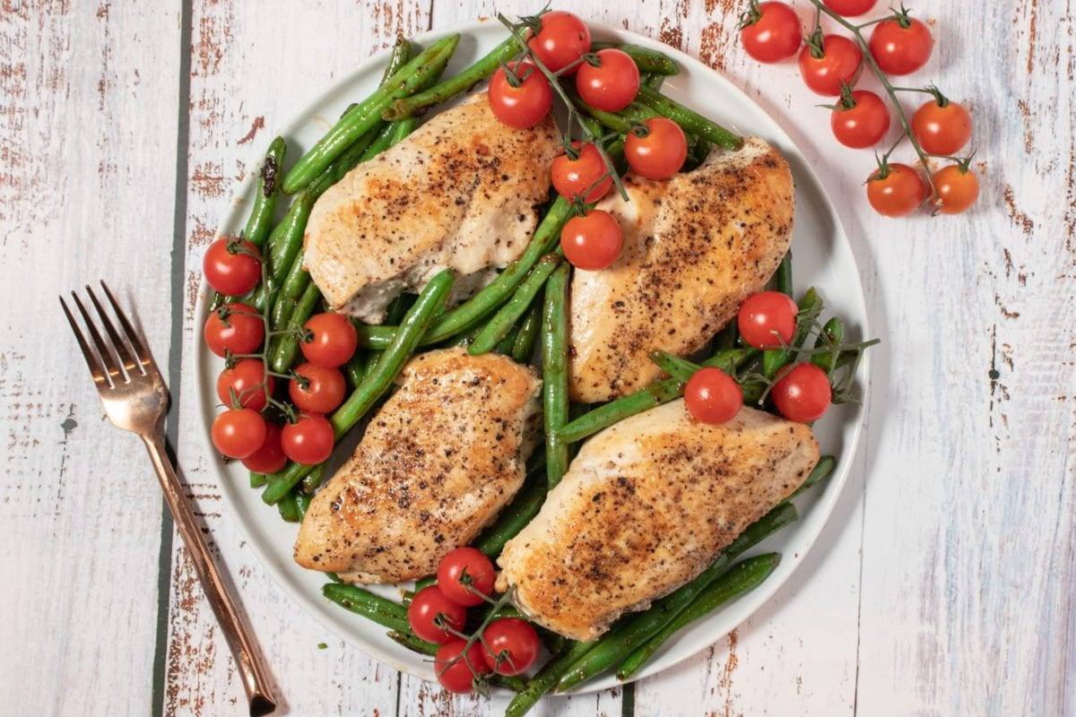 Chicken with Green Beans and Blistered Tomatoes A Dash of Macros
