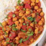 Spiced Chickpeas with Stewed Tomatoes