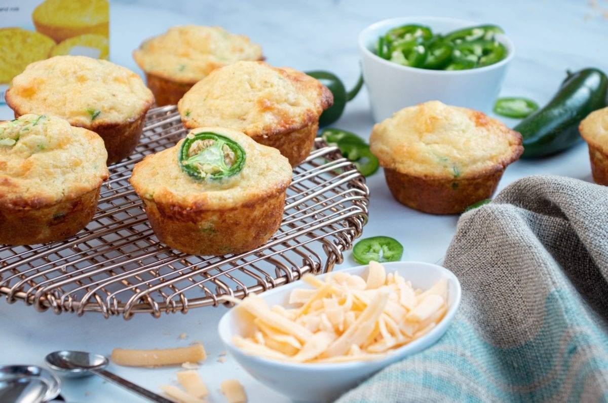 Cheesy Jalapeno Cornbread Muffins