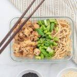 Sesame Chicken Noodle Bowl, Meal prep and counting macros
