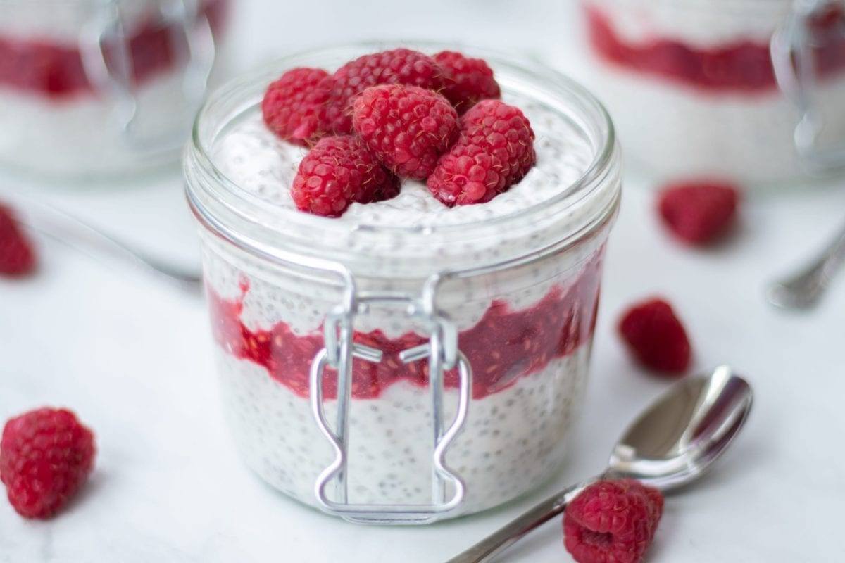 Raspberry Chia Seed Pudding Meal Prep Recipe