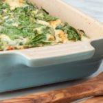 spinach and mozzarella egg casserole meal prep macro counting