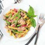 Turkey and Asparagus Green Lentil Pasta Meal Prep Meal Planning Counting Macros