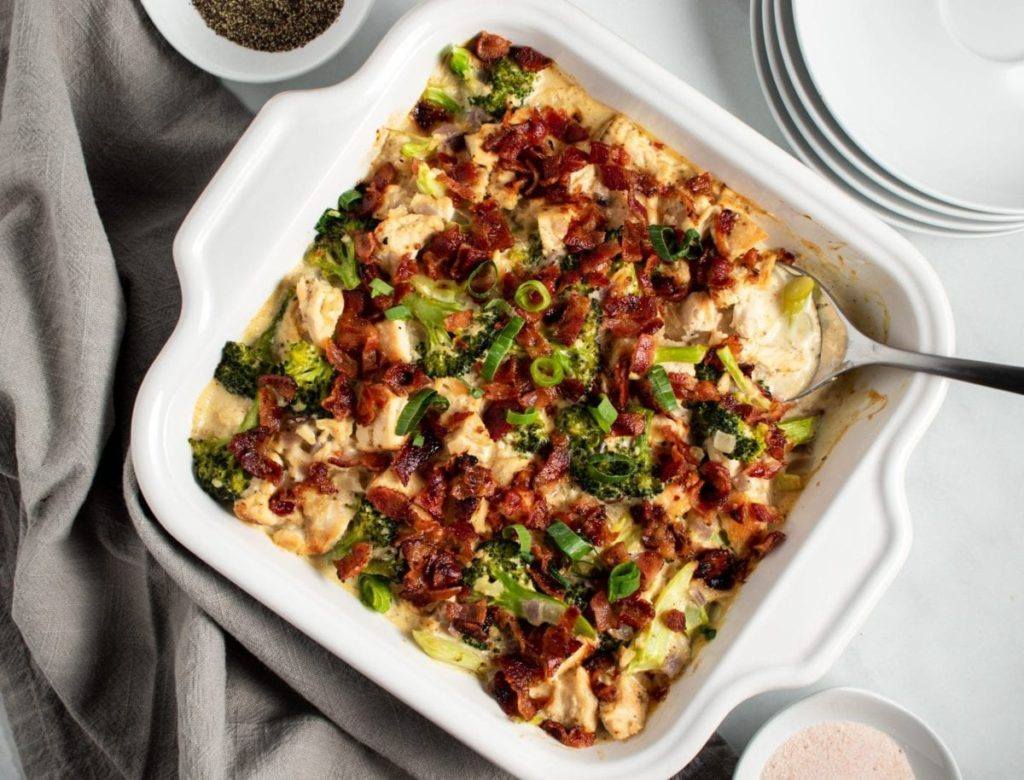 Chicken Broccoli baci Casserole Meal Planning Meal Prep Counting Macros