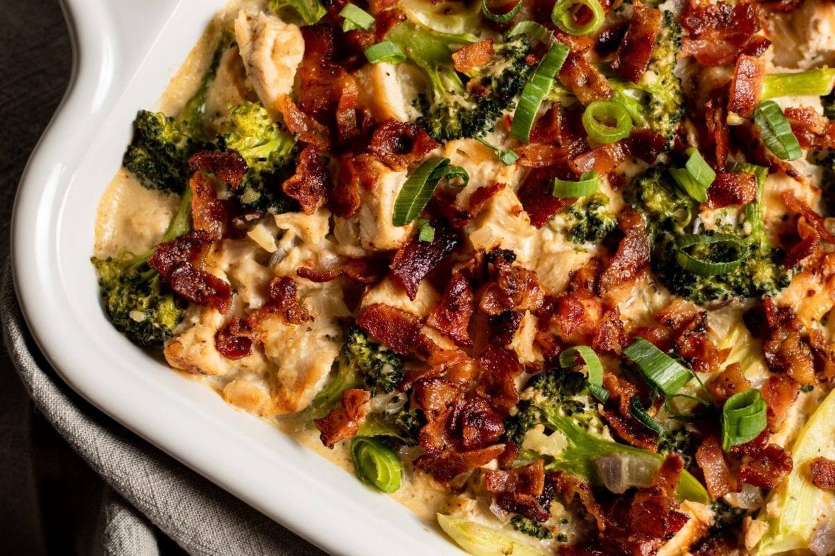 Chicken Bacon Broccoli Casserole | A Dash Of Macros