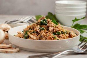 Creamy Chicken and Mushroom Orzo Meal Prep Meal Planning Counting Macros One Pot Meal