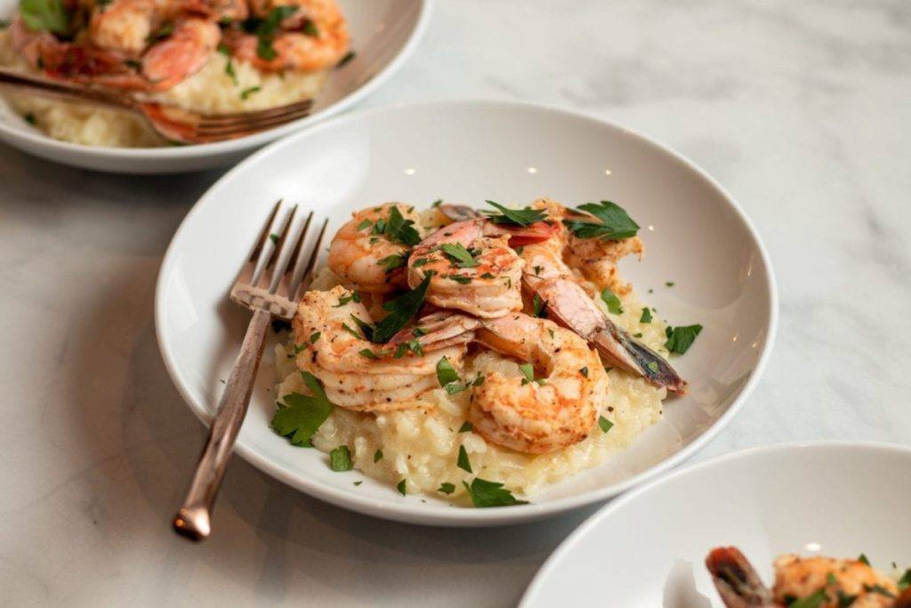 Lemon Risotto and Shrimp Meal Prep Meal Planning Counting Macros