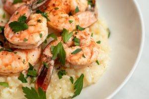 Lemon Risotto and Shrimp Meal Prep Meal Planning Counting Macros