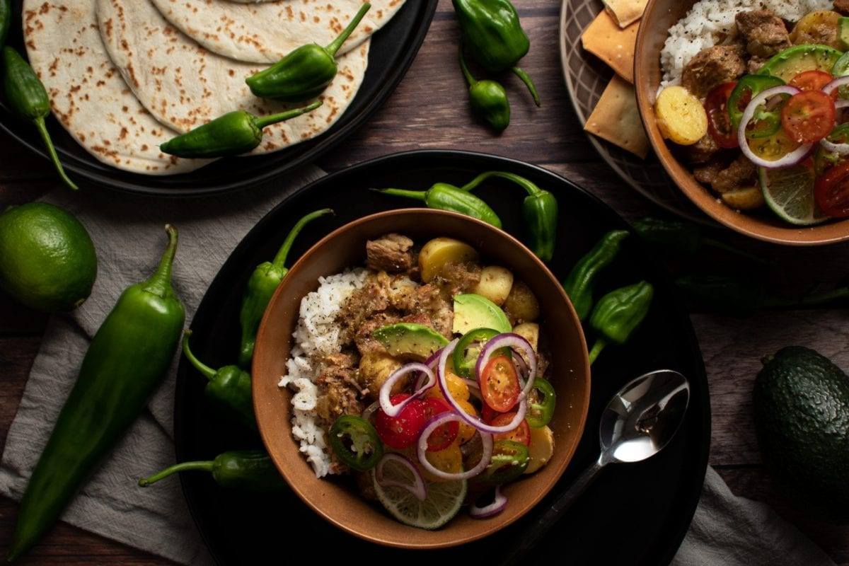 Pork Shoulder Green Chili Stew Freezer Friendly Meal Prep Meal Plan