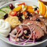 Mediterranean Tri-Tip Steak Bowl Meal Prep Meal Planning Counting Macros Steak Dinner