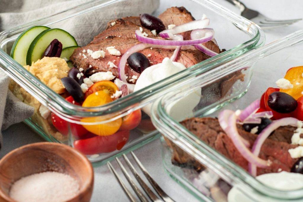Mediterranean Tri-Tip Steak Bowl Meal Prep Meal Planning Counting Macros Steak Dinner