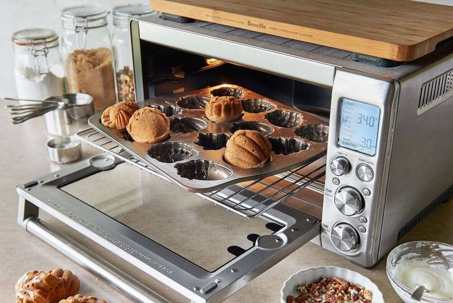 Reheating Meal Prepped Food in a Toaster Oven Stainless Steal Breville Toaster Oven Available at Sur La Table