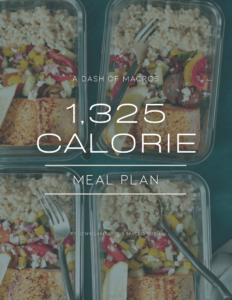 1325 Calorie Meal Plan